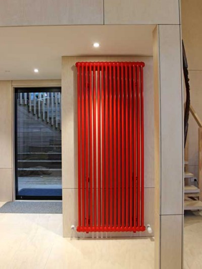 Red DeLonghi MultiColonna radiator
