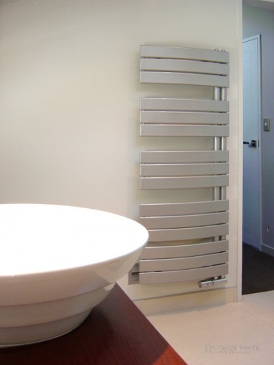 Installed Chrome Agata Towel Rail