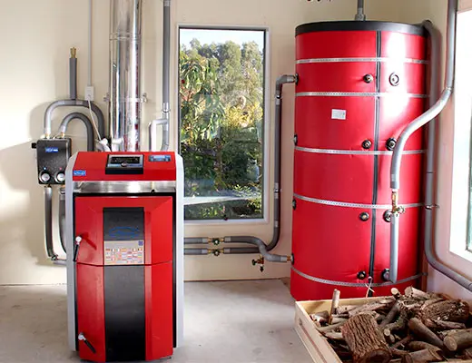 Gasification Boiler with Large Tank and Wood 520